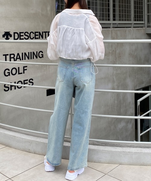 INGNI（イング）の「クラッシュデニムワイドパンツ（デニムパンツ・レディース・ライトグレー/ブルー系その他3・S/M）」の19枚目の写真