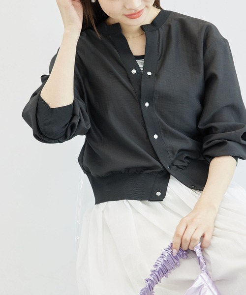 セール】シアーブルゾンカーディガン（カーディガン/ボレロ
