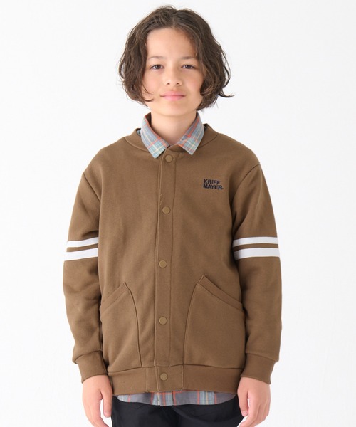 KRIFF MAYER Kid's Collection（クリフメイヤーキッズコレクション）の「【裏毛】チェルシージャケット（カーディガン/ボレロ・キッズ・グレー/ネイビー/グリーン/ワインレッド/ブラウン・130/120/170/160/150/140）」の3枚目の写真