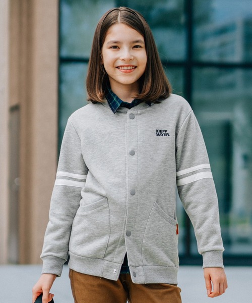 KRIFF MAYER Kid's Collection（クリフメイヤーキッズコレクション）の「【裏毛】チェルシージャケット（カーディガン/ボレロ・キッズ・グレー/ネイビー/グリーン/ワインレッド/ブラウン・130/120/170/160/150/140）」の2枚目の写真
