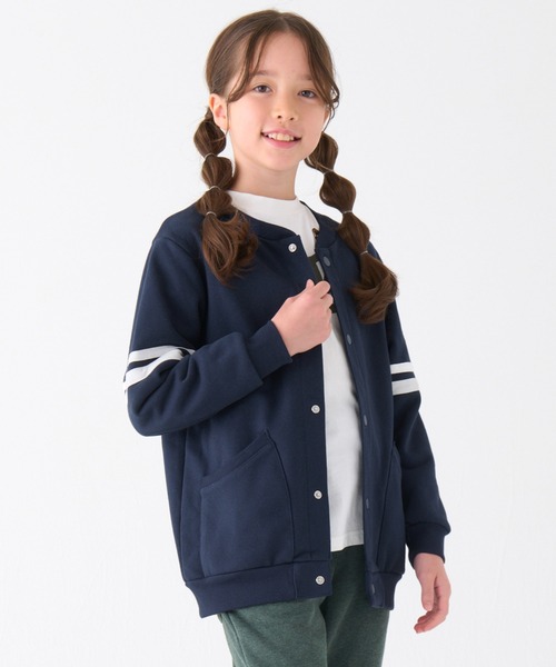 KRIFF MAYER Kid's Collection（クリフメイヤーキッズコレクション）の「【裏毛】チェルシージャケット（カーディガン/ボレロ・キッズ・グレー/ネイビー/グリーン/ワインレッド/ブラウン・130/120/170/160/150/140）」の20枚目の写真