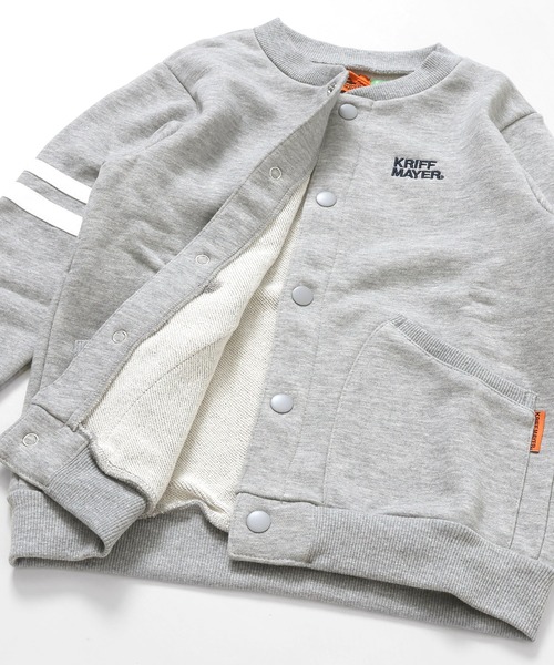 KRIFF MAYER Kid's Collection（クリフメイヤーキッズコレクション）の「【裏毛】チェルシージャケット（カーディガン/ボレロ・キッズ・グレー/ネイビー/グリーン/ワインレッド/ブラウン・130/120/170/160/150/140）」の8枚目の写真