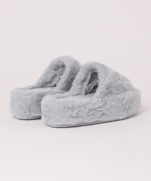 gelato pique（ジェラートピケ）の「エコファールームシューズ（ルームシューズ/スリッパ・レディース・ブルー/ピンク/オフホワイト・FREE）」の20枚目の写真