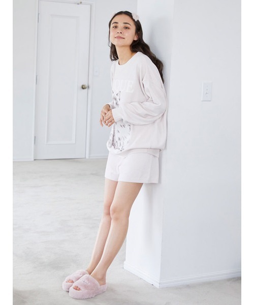 gelato pique（ジェラートピケ）の「エコファールームシューズ（ルームシューズ/スリッパ・レディース・ブルー/ピンク/オフホワイト・FREE）」の8枚目の写真