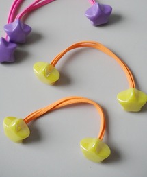 hymy | 【 hymy-ヒュミュ- 】バイカラー スター ヘアゴム 2個セット ( kids ) #_(ヘアゴム)