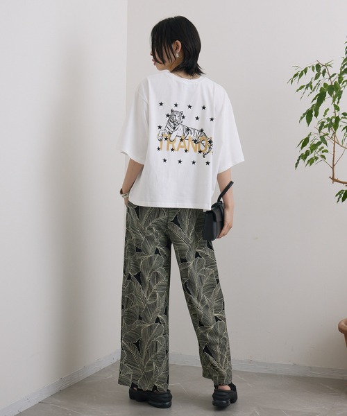 TRANOI（トラノイ）の「TRANOI. TIGER TRANOI.T（Tシャツ/カットソー・レディース・ホワイト/チャコールグレー/ブルー・FREE）」の7枚目の写真