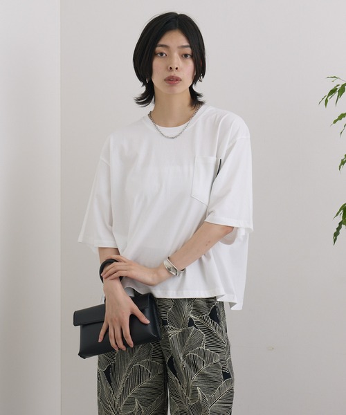 TRANOI（トラノイ）の「TRANOI. TIGER TRANOI.T（Tシャツ/カットソー・レディース・ホワイト/チャコールグレー/ブルー・FREE）」の6枚目の写真