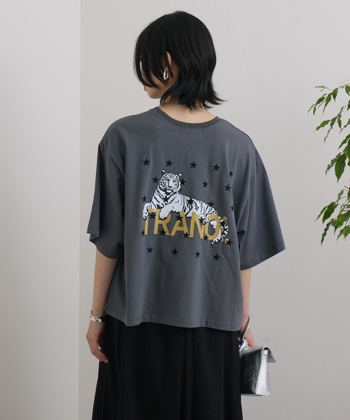 TRANOI（トラノイ）の「TRANOI. TIGER TRANOI.T（Tシャツ/カットソー・レディース・ホワイト/チャコールグレー/ブルー・FREE）」の19枚目の写真