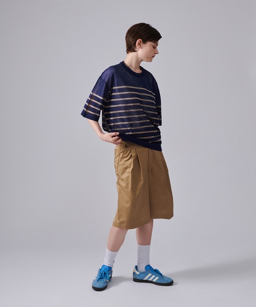 ONCILY(オンシェリー)の「SHEAR BORDER T-SHIRT / ボーダーシアーTシャツ(Tシャツ/カットソー・メンズ・ブルー/ネイビー・MEDIUM/LARGE)」の19枚目の写真