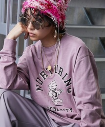 GEVS. | 大きいサイズ 綿100％ピグメント染ロングスリーブTシャツ GEVS.(Tシャツ/カットソー)