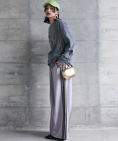 GEVS.（ジェイヴィス）の「 ピグメント染ロングスリーブTシャツ ＜大きいサイズ有＞GEVS.（Tシャツ/カットソー・レディース・オフホワイト/チャコール/ピンク・3L/LL/L/M/5L/4L）」の9枚目の写真