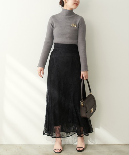 natural couture（ナチュラルクチュール）の「裏シャギープチハイリブニットプルオーバー（ニット/セーター・レディース・オフホワイト/ピンクベージュ/グレイッシュベージュ/チャコールグレー/ブラック・FREE）」の20枚目の写真