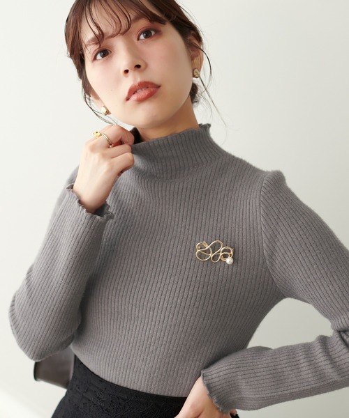 natural couture（ナチュラルクチュール）の「裏シャギープチハイリブニットプルオーバー（ニット/セーター・レディース・オフホワイト/ピンクベージュ/グレイッシュベージュ/チャコールグレー/ブラック・FREE）」の19枚目の写真