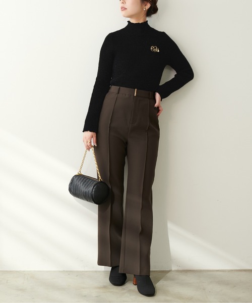 natural couture（ナチュラルクチュール）の「裏シャギープチハイリブニットプルオーバー（ニット/セーター・レディース・オフホワイト/ピンクベージュ/グレイッシュベージュ/チャコールグレー/ブラック・FREE）」の16枚目の写真