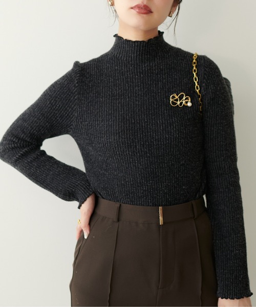 natural couture（ナチュラルクチュール）の「裏シャギープチハイリブニットプルオーバー（ニット/セーター・レディース・オフホワイト/ピンクベージュ/グレイッシュベージュ/チャコールグレー/ブラック・FREE）」の13枚目の写真