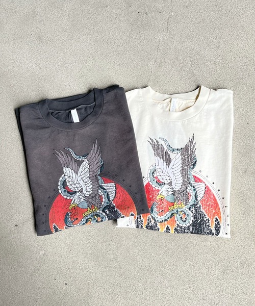 sevens（セブンズ）の「【sevens】ピグメントラインTシャツ（Tシャツ/カットソー・レディース・チャコールグレー/アイボリー・FREE）」の5枚目の写真