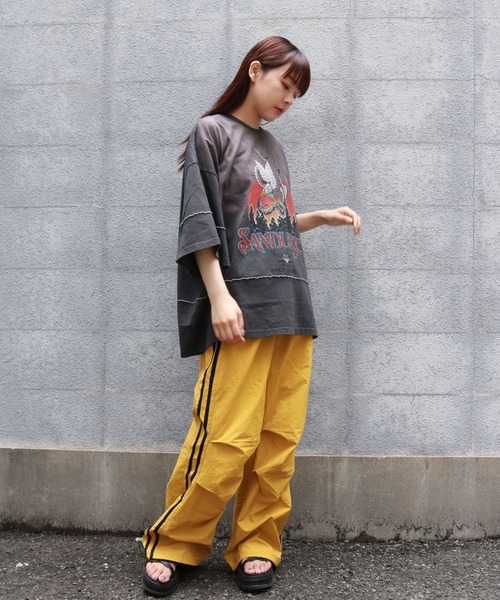 sevens（セブンズ）の「【sevens】ピグメントラインTシャツ（Tシャツ/カットソー・レディース・チャコールグレー/アイボリー・FREE）」の17枚目の写真