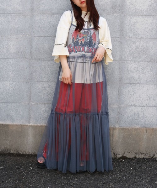 sevens（セブンズ）の「【sevens】ピグメントラインTシャツ（Tシャツ/カットソー・レディース・チャコールグレー/アイボリー・FREE）」の9枚目の写真