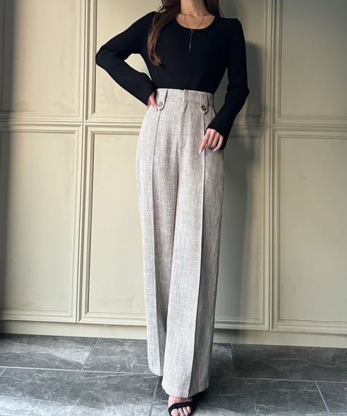 junoah(ジュノア)の「2wayネックリブニット(ニット/セーター・レディース・アイボリー/ブラック/グレー・LARGE/MEDIUM)」の7枚目の写真