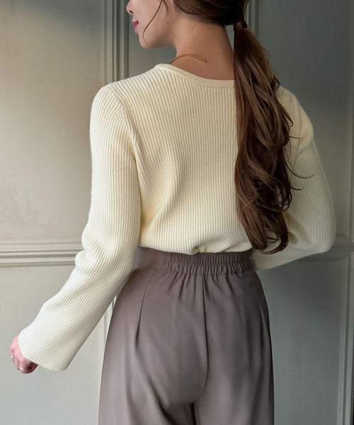 junoah(ジュノア)の「2wayネックリブニット(ニット/セーター・レディース・アイボリー/ブラック/グレー・LARGE/MEDIUM)」の14枚目の写真