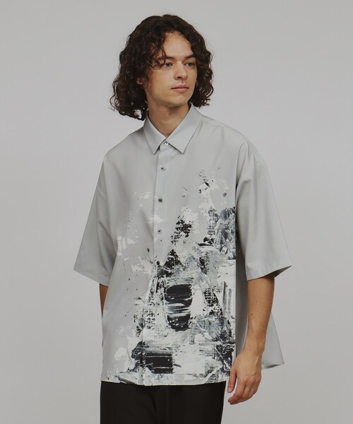 tk.TAKEO KIKUCHI（ティーケータケオキクチ）の「◆半袖ペイントシャツ（シャツ/ブラウス・メンズ・グレー系3/ブラック系3/ホワイト系4・03/02）」の8枚目の写真