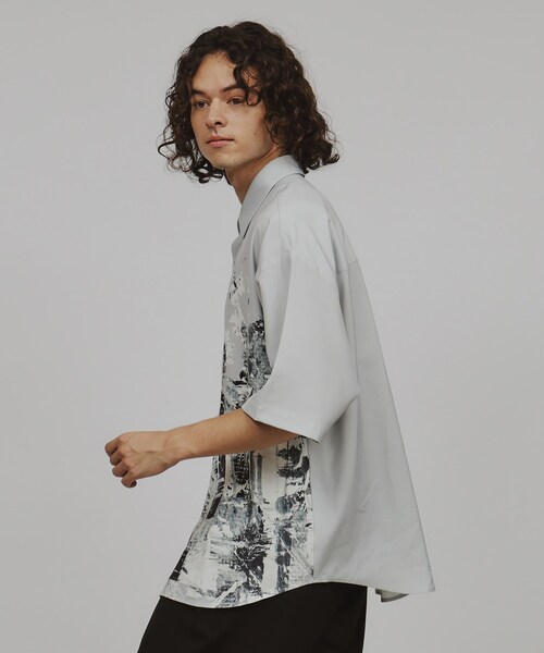 tk.TAKEO KIKUCHI（ティーケータケオキクチ）の「◆半袖ペイントシャツ（シャツ/ブラウス・メンズ・グレー系3/ブラック系3/ホワイト系4・03/02）」の9枚目の写真