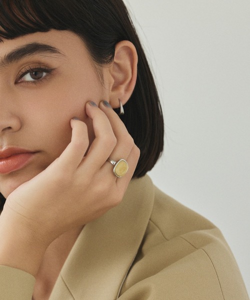 CENE（セネ）の「【CENE】セネ/スクエアストーンリング（リング・レディース・シルバー・13号/11号/9号）」の3枚目の写真