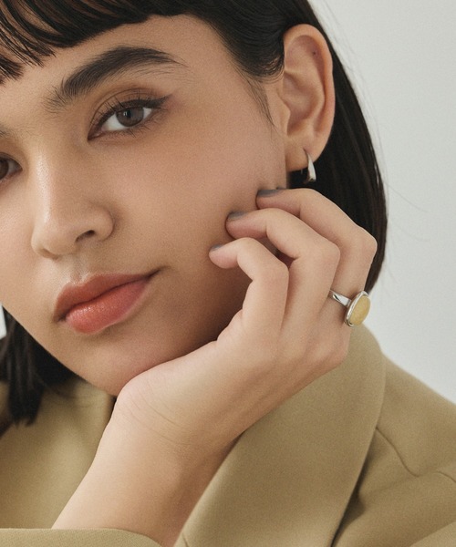 CENE（セネ）の「【CENE】セネ/スクエアストーンリング（リング・レディース・シルバー・13号/11号/9号）」の2枚目の写真