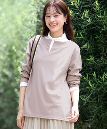 キーネックカットソートップス