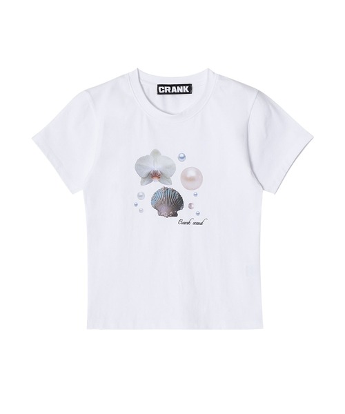CRANK（クランク）の「CRANK／SHELLプリントT（Tシャツ/カットソー・レディース・イエロー/ホワイト・FREE）」の17枚目の写真