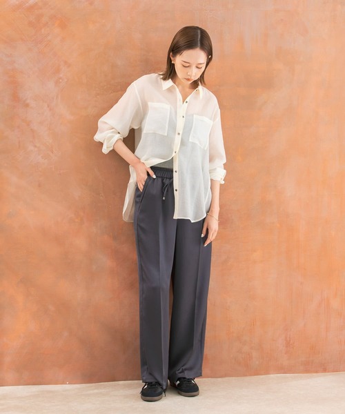 URBAN RESEARCH ROSSO WOMEN(アーバンリサーチ ロッソ)の「サテンイージーパンツ(その他パンツ・レディース・チャコールグレー/ブラウン・FREE)」の9枚目の写真