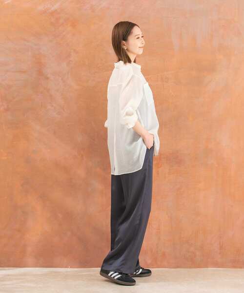 URBAN RESEARCH ROSSO WOMEN(アーバンリサーチ ロッソ)の「サテンイージーパンツ(その他パンツ・レディース・チャコールグレー/ブラウン・FREE)」の10枚目の写真