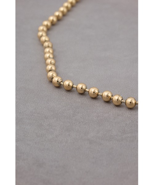 AZUL by moussy（アズールバイマウジー）の「ボールチェーンミックスネックレス（ネックレス・レディース・ゴールド系その他/シルバー・FREE）」の4枚目の写真