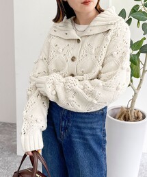 fredy emue | ポップコーンハイネックカーディガン(ニット/セーター)