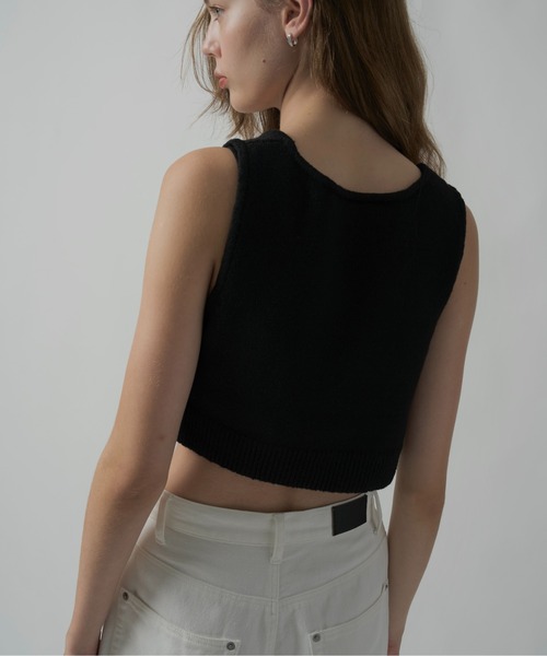 【即日発送】cropped 2way gentle knit tank cropped 2way gentle knit tank（タンクトップ）｜WILLFULLY