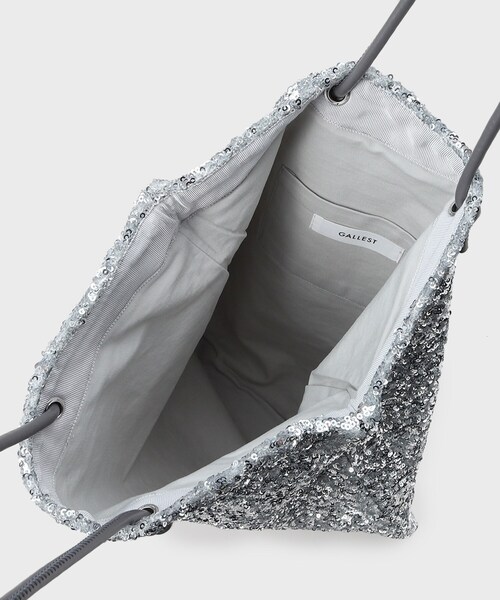 GALLEST(ギャレスト)の「◆スパンコールトートバック(トートバッグ・レディース・シルバー/ブラック・00)」の9枚目の写真