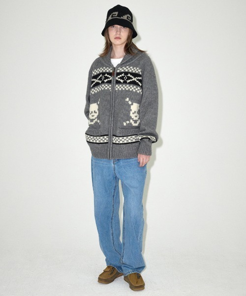 MAHAGRID(マハグリッド)の「『mahagrid/マハグリッド』 SWELL HANDMADE KNIT BUCKET HAT/スウェルハンドメイドニットバケハ(ハット・レディース・ブラック/ブラウン・FREE)」の3枚目の写真