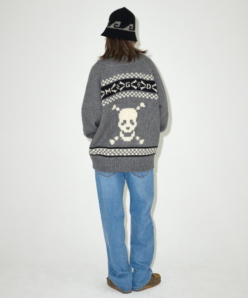 MAHAGRID(マハグリッド)の「『mahagrid/マハグリッド』 SWELL HANDMADE KNIT BUCKET HAT/スウェルハンドメイドニットバケハ(ハット・レディース・ブラック/ブラウン・FREE)」の4枚目の写真