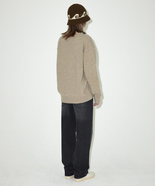 MAHAGRID(マハグリッド)の「『mahagrid/マハグリッド』 SWELL HANDMADE KNIT BUCKET HAT/スウェルハンドメイドニットバケハ(ハット・レディース・ブラック/ブラウン・FREE)」の6枚目の写真