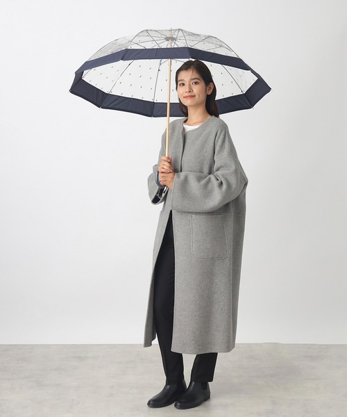 ポロ ラルフローレン ビニール傘 長傘 雨傘 バイカラー ポロポニー ブラック 雨傘】ポロ ラルフ ローレン (POLO RALPH LAUREN) ビニール傘 バイ