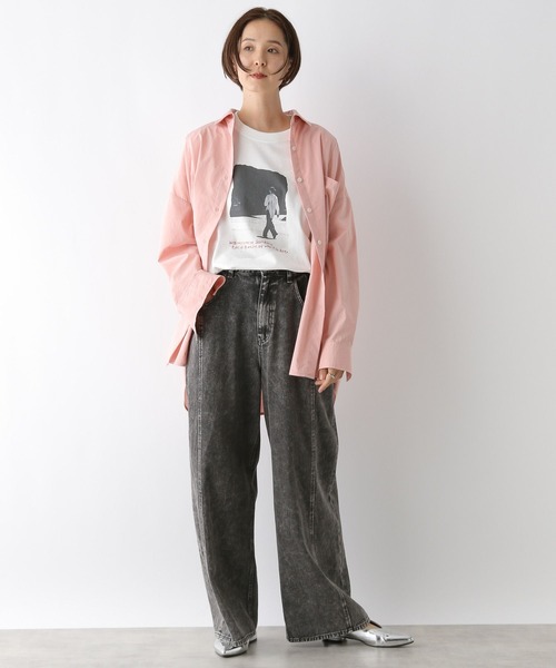 LEPSIM（レプシィム）の「切り替えBIGシャツ　139146（シャツ/ブラウス・レディース・ライトブルー/ピンク/オフホワイト・FREE）」の6枚目の写真