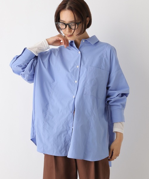 LEPSIM（レプシィム）の「切り替えBIGシャツ　139146（シャツ/ブラウス・レディース・ライトブルー/ピンク/オフホワイト・FREE）」の7枚目の写真