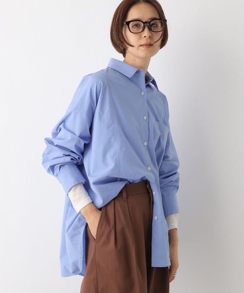 LEPSIM（レプシィム）の「切り替えBIGシャツ　139146（シャツ/ブラウス・レディース・ライトブルー/ピンク/オフホワイト・FREE）」の10枚目の写真