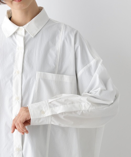 LEPSIM（レプシィム）の「切り替えBIGシャツ　139146（シャツ/ブラウス・レディース・ライトブルー/ピンク/オフホワイト・FREE）」の18枚目の写真