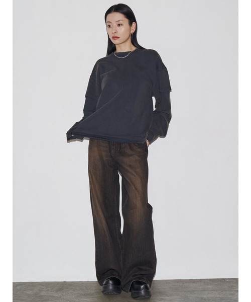 セール】【VEQUM】RIM WIDE JEANS（デニムパンツ）｜VEQUM（VEQUM）の