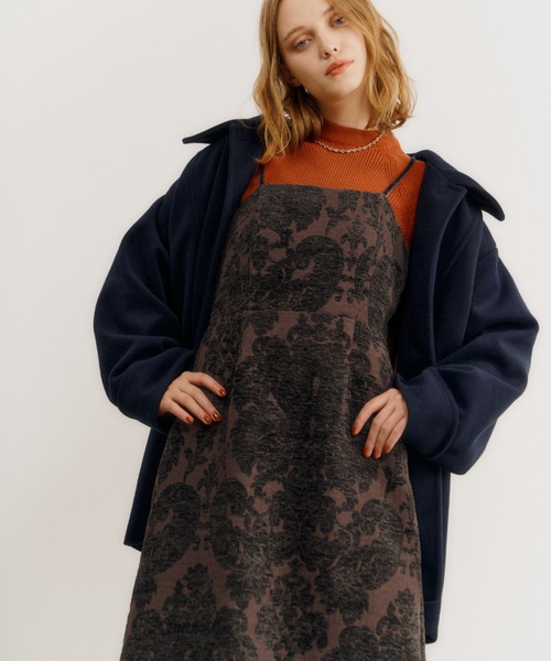 Unitage（ユニテージ）の「起毛ジャガードキャミワンピース（ワンピース・レディース・チャコールグレー・FREE）」の9枚目の写真