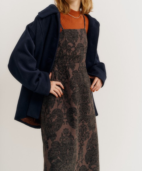 Unitage（ユニテージ）の「起毛ジャガードキャミワンピース（ワンピース・レディース・チャコールグレー・FREE）」の11枚目の写真