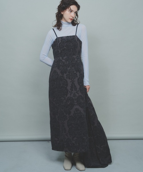 Unitage（ユニテージ）の「起毛ジャガードキャミワンピース（ワンピース・レディース・チャコールグレー・FREE）」の15枚目の写真