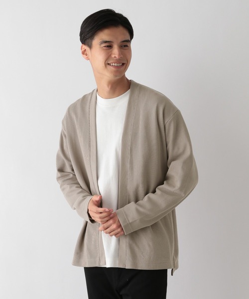 GLOBAL WORK Smile Seed Store(グローバルワーク スマイルシードストア)の「ダブルフェイスボタンレスカーデ/115951(カーディガン/ボレロ・メンズ・グリーン系その他/ブラック/ブラウン系その他・LARGE/X-LARGE/MEDIUM/SMALL)」の1枚目の写真