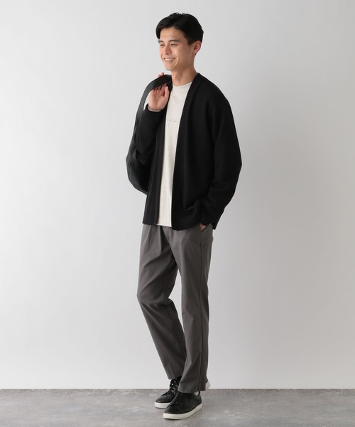 GLOBAL WORK Smile Seed Store(グローバルワーク スマイルシードストア)の「ダブルフェイスボタンレスカーデ/115951(カーディガン/ボレロ・メンズ・グリーン系その他/ブラック/ブラウン系その他・LARGE/X-LARGE/MEDIUM/SMALL)」の6枚目の写真